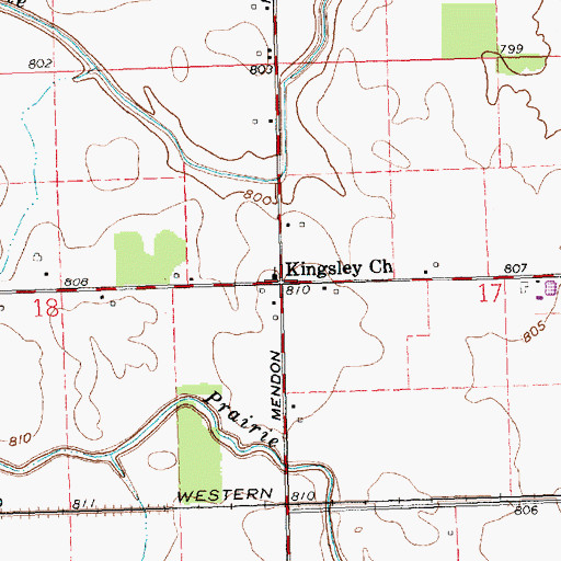 Topographic Map of Buena Post Office (historical), OH