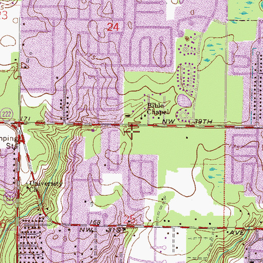 Topographic Map of Saint Andrews Episcopal Church, FL
