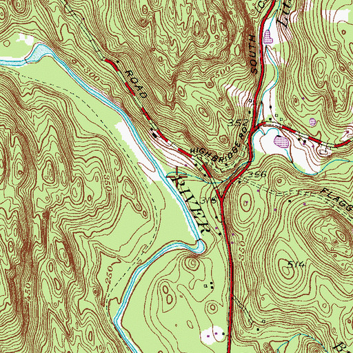 Topographic Map of Jacks Brook, CT