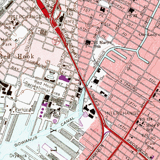 Topographic Map of New York Ladder Company 131, NY