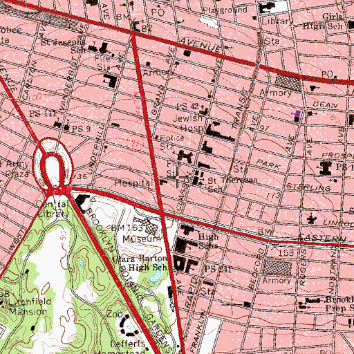 Topographic Map of New York Ladder Company 132, NY