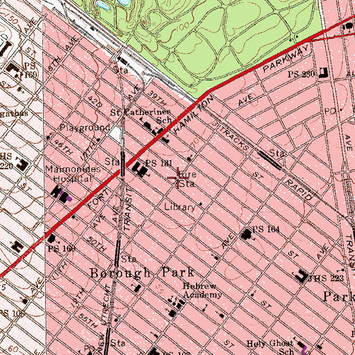 Topographic Map of New York Ladder Company 148, NY