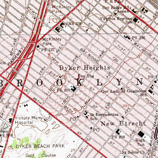 Topographic Map of New York Ladder Company 149, NY