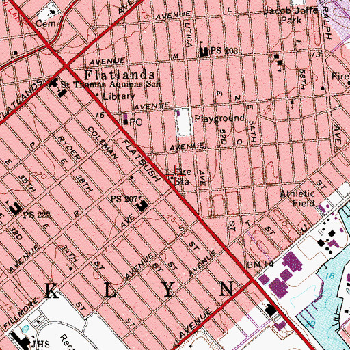 Topographic Map of New York Ladder Company 159, NY