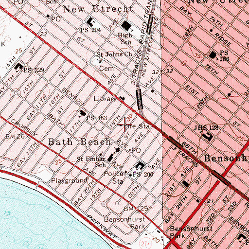 Topographic Map of New York Ladder Company 168, NY