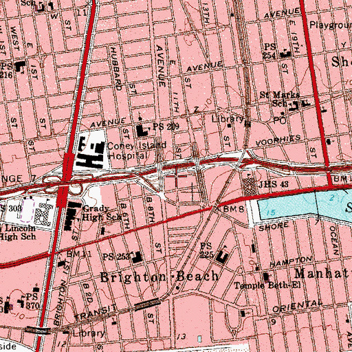 Topographic Map of New York Ladder Company 169, NY