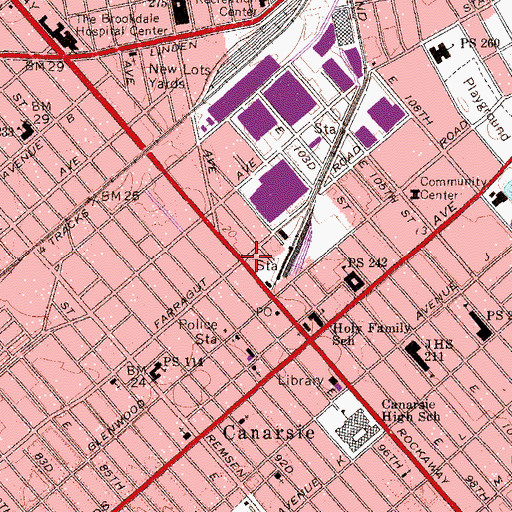 Topographic Map of New York Ladder Company 170, NY