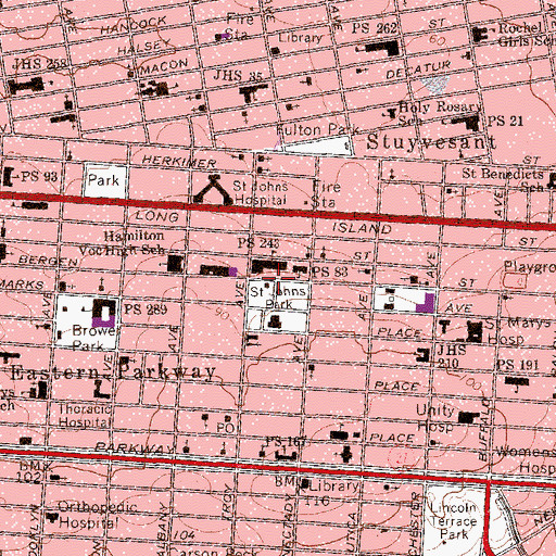 Topographic Map of Fire Department New York Rescue 2, NY