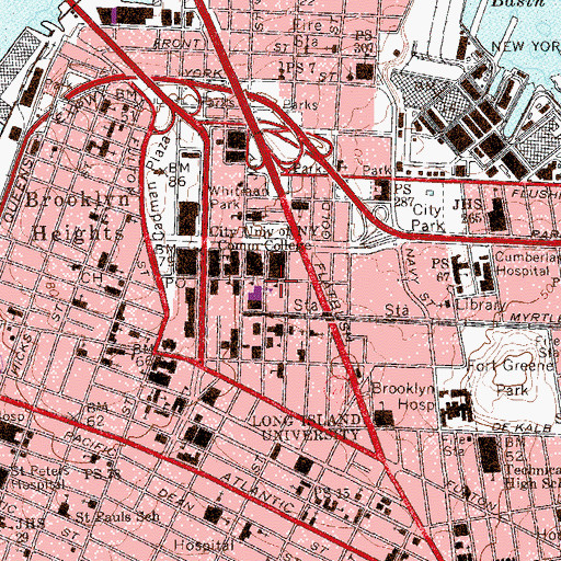 Topographic Map of Bern Dibner Library of Science and Technology, NY