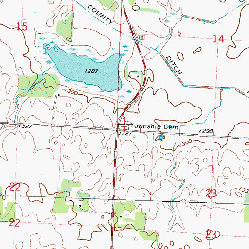 Topographic Map of Brandvold Cemetery, MN