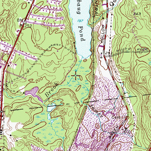 Topographic Map of James Brook, CT