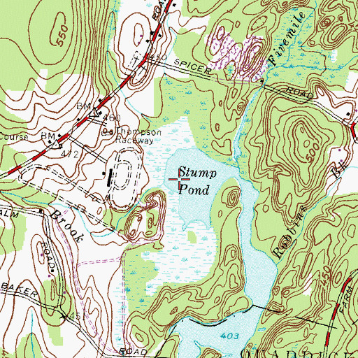 Topographic Map of Janson Brook, CT