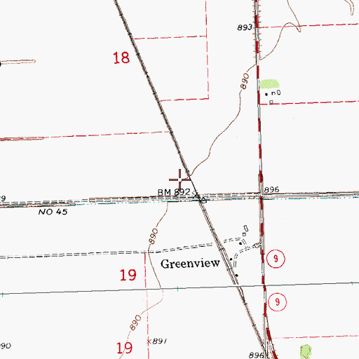 Topographic Map of Russia Post Office (historical), MN