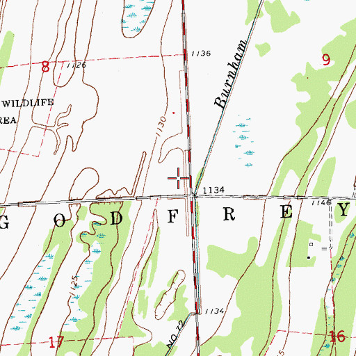 Topographic Map of Leeston Post Office (historical), MN