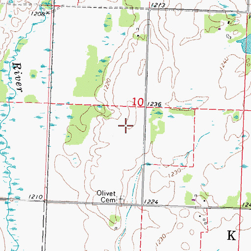 Topographic Map of King Post Office (historical), MN