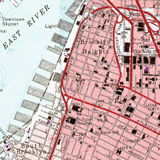 Topographic Map of Fire Department New York Engine 224, NY