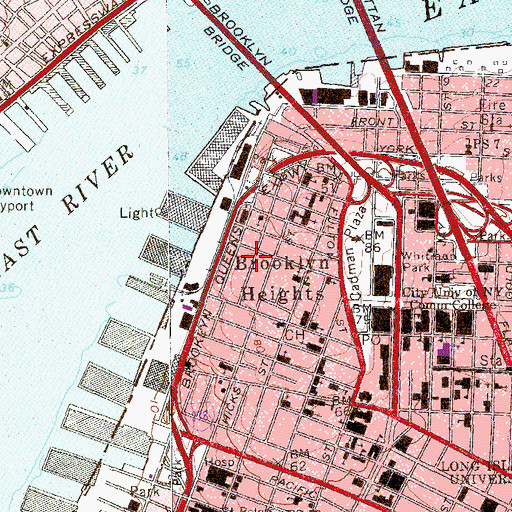 Topographic Map of Dansk Somandskirke, NY