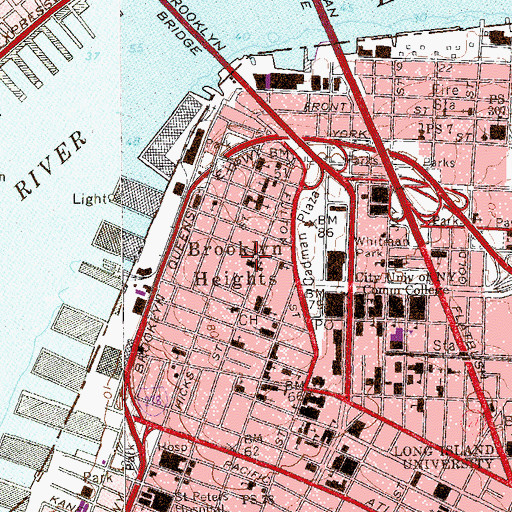 Topographic Map of First Presbyterian Church, NY