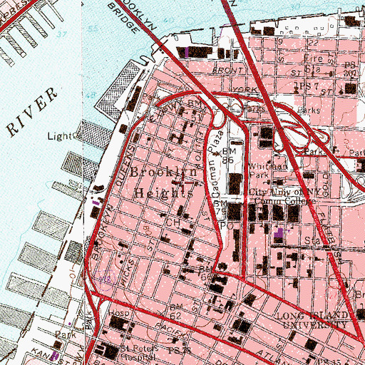 Topographic Map of German Evangelical Lutheran Zion Church, NY