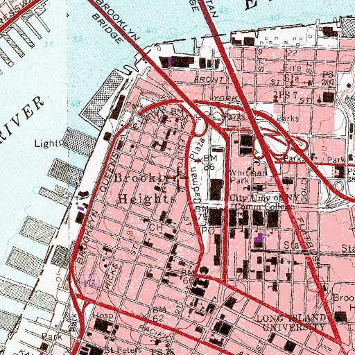 Topographic Map of Cadman Towers, NY