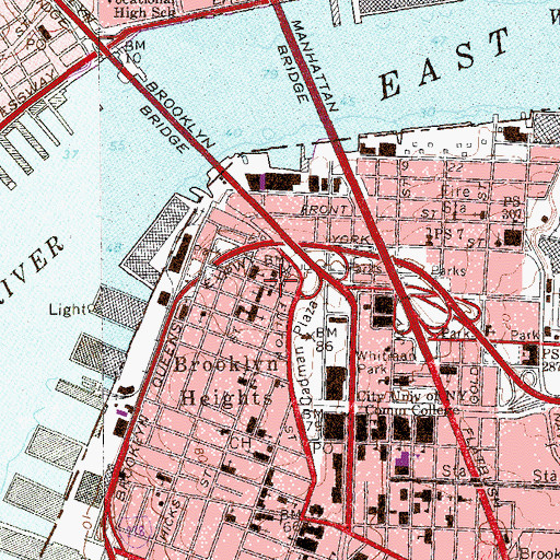 Topographic Map of Henry Street Studios, NY