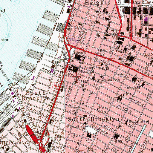 Topographic Map of Cobble Hill, NY