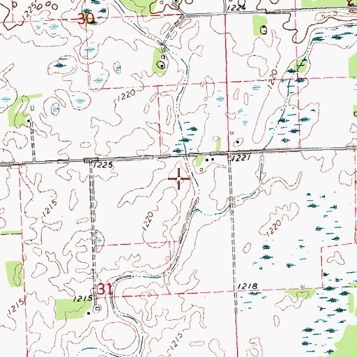 Topographic Map of Gregg Post Office (historical), MN