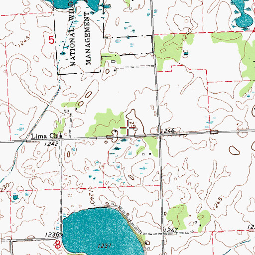 Topographic Map of Gossen Post Office (historical), MN