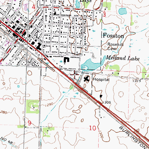 Topographic Map of Melland Park, MN