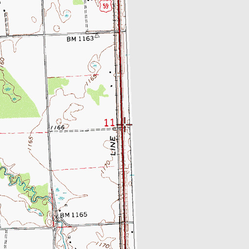 Topographic Map of Cisco Post Office (historical), MN