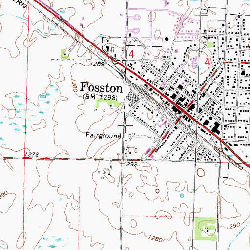 Topographic Map of City of Fosston Campground, MN