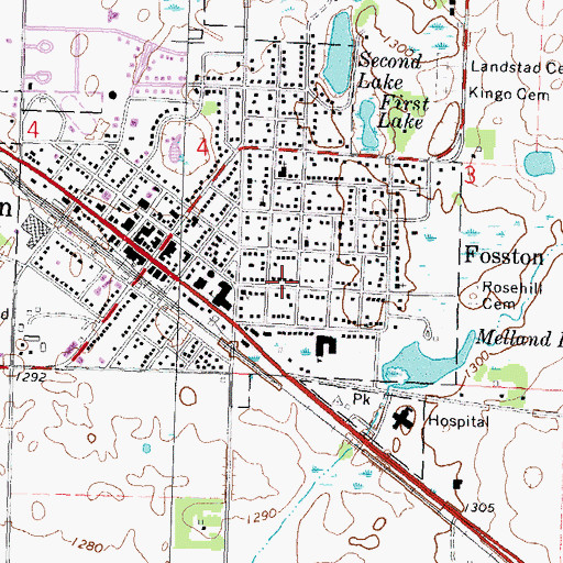 Topographic Map of Johnson Rest Home, MN