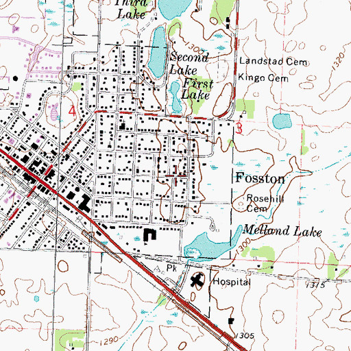 Topographic Map of Calvary Free Lutheran Church, MN