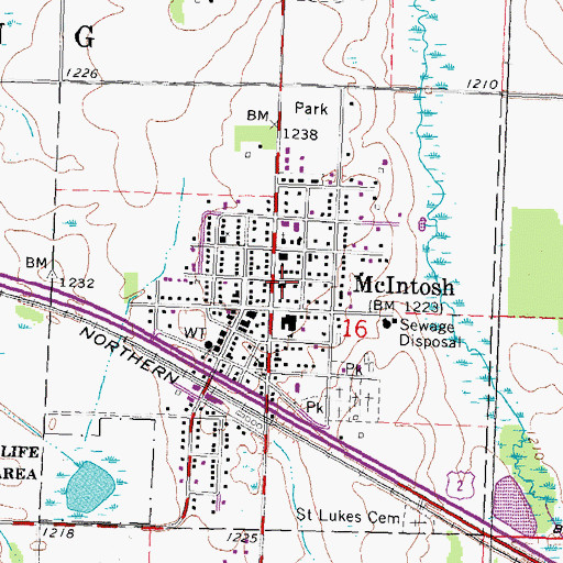 Topographic Map of Our Saviour's Lutheran Church, MN