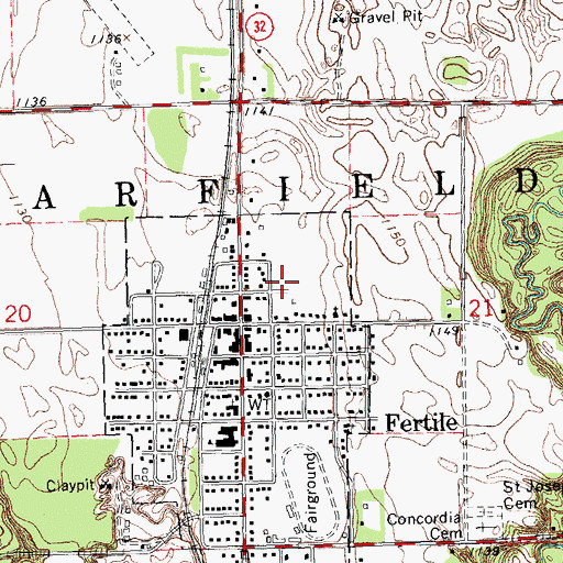 Topographic Map of Jehovah's Witnesses Congregation, MN