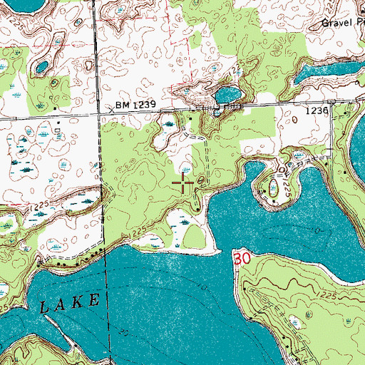 Topographic Map of Union Lake Sarah Campground, MN