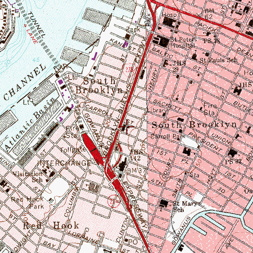 Topographic Map of Sacred Hearts of Jesus and Mary and Saint Stephen's Church, NY