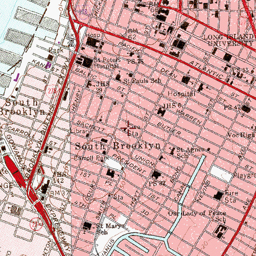 Topographic Map of New York Engine Company 204 (historical), NY