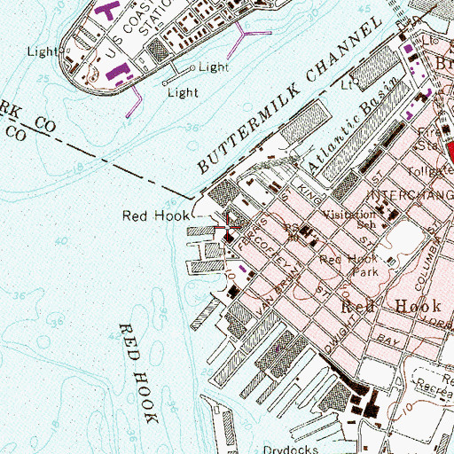 Topographic Map of Louis Valentino Junior Park, NY