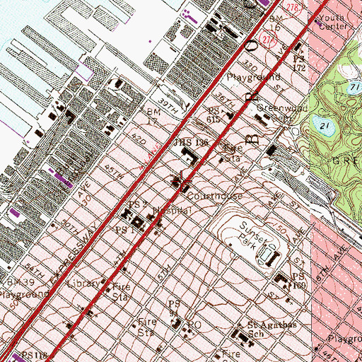 Topographic Map of Saint Michael's Roman Catholic Church, NY
