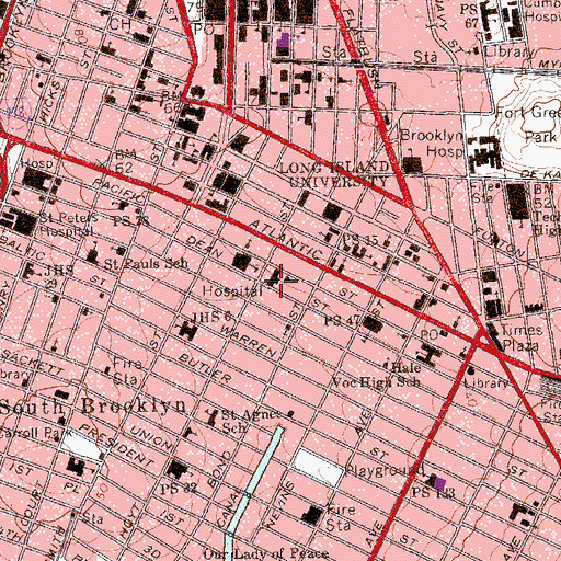 Topographic Map of Bishop Francis J Mugavero Center for Geriatric Care, NY