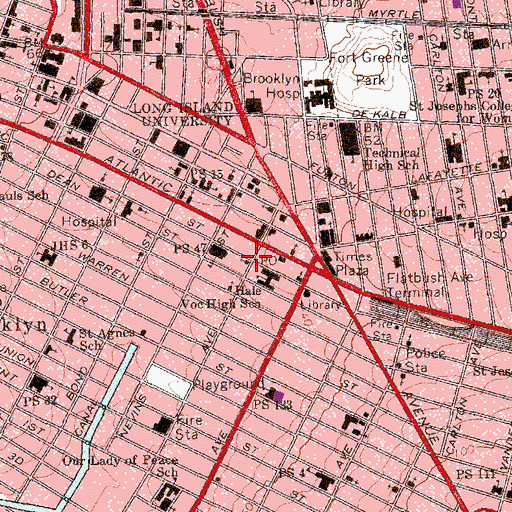 Topographic Map of Bethlehem Lutheran Church, NY