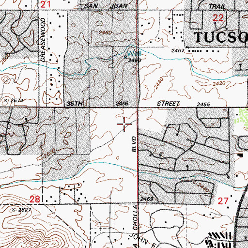 Topographic Map of Henry Oyama Elementary School, AZ