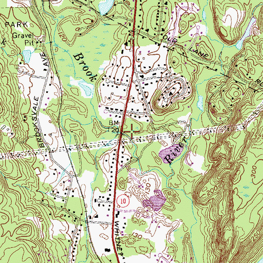 Topographic Map of Jepp Brook, CT