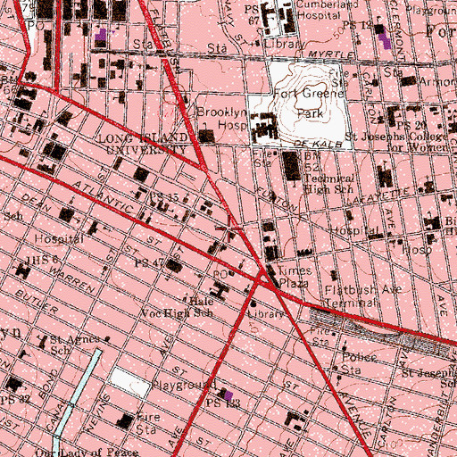 Topographic Map of Baptist Temple, NY