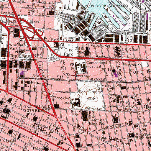 Topographic Map of Church of Saint Michael and Saint Edward, NY