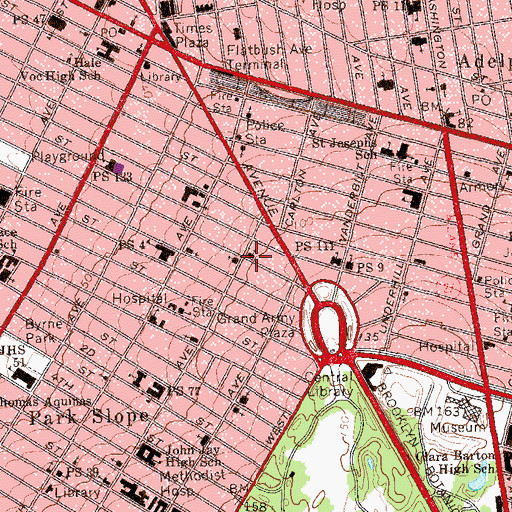 Topographic Map of Grace United Methodist Church, NY