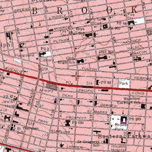 Topographic Map of Friendship Baptist Church, NY