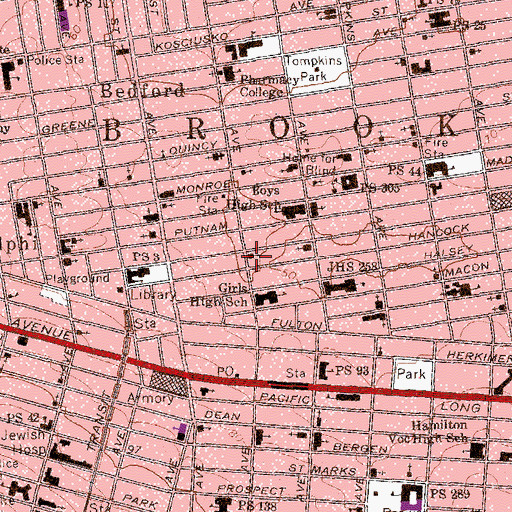 Topographic Map of Most Worshipful Enoch Grand Lodge, NY