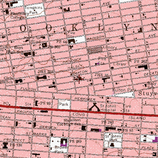 Topographic Map of Our Lady of Victory Roman Catholic Church, NY